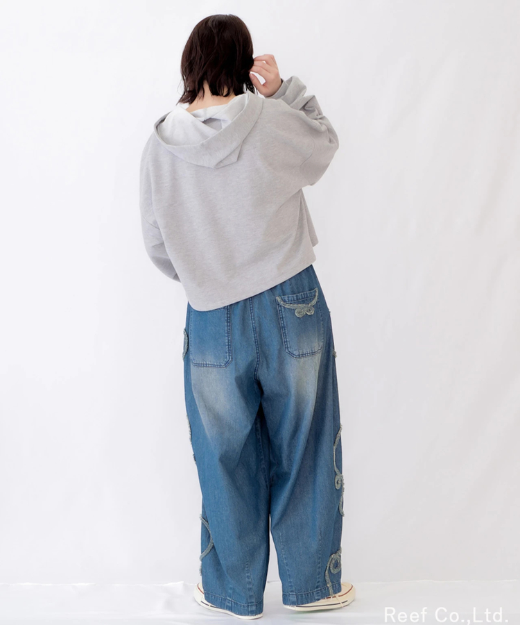 mililopiulu/ミリロピュール フリンジラインバルーンパンツ (WOMENS
