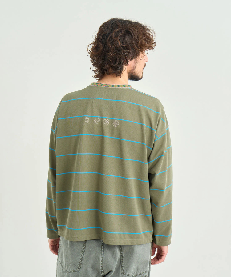 go slow caravan(ゴースローキャラバン) |NANGA/ナンガ RINGER COLLAR PANEL L/S TEE (MENS)