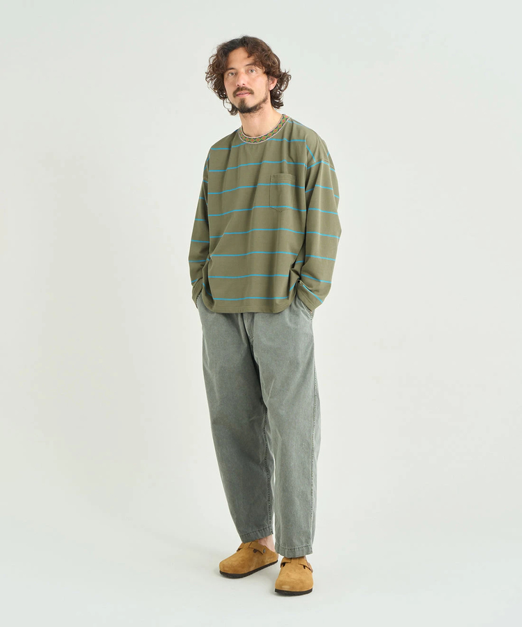 go slow caravan(ゴースローキャラバン) |NANGA/ナンガ RINGER COLLAR PANEL L/S TEE (MENS)