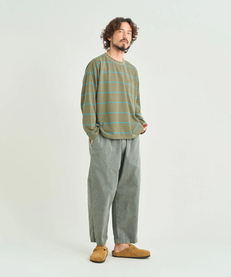 go slow caravan(ゴースローキャラバン) |NANGA/ナンガ RINGER COLLAR PANEL L/S TEE (MENS)