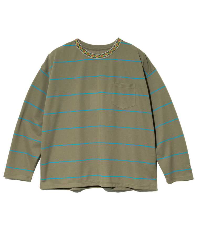 go slow caravan(ゴースローキャラバン) |NANGA/ナンガ RINGER COLLAR PANEL L/S TEE (MENS)