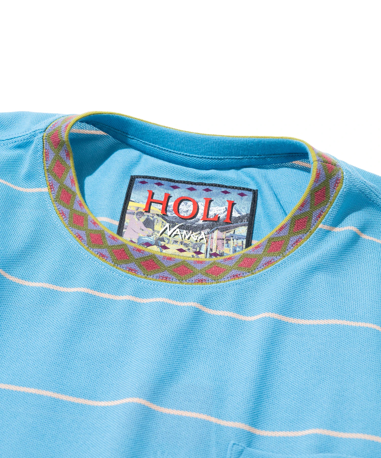 go slow caravan(ゴースローキャラバン) |NANGA/ナンガ RINGER COLLAR PANEL L/S TEE (MENS)