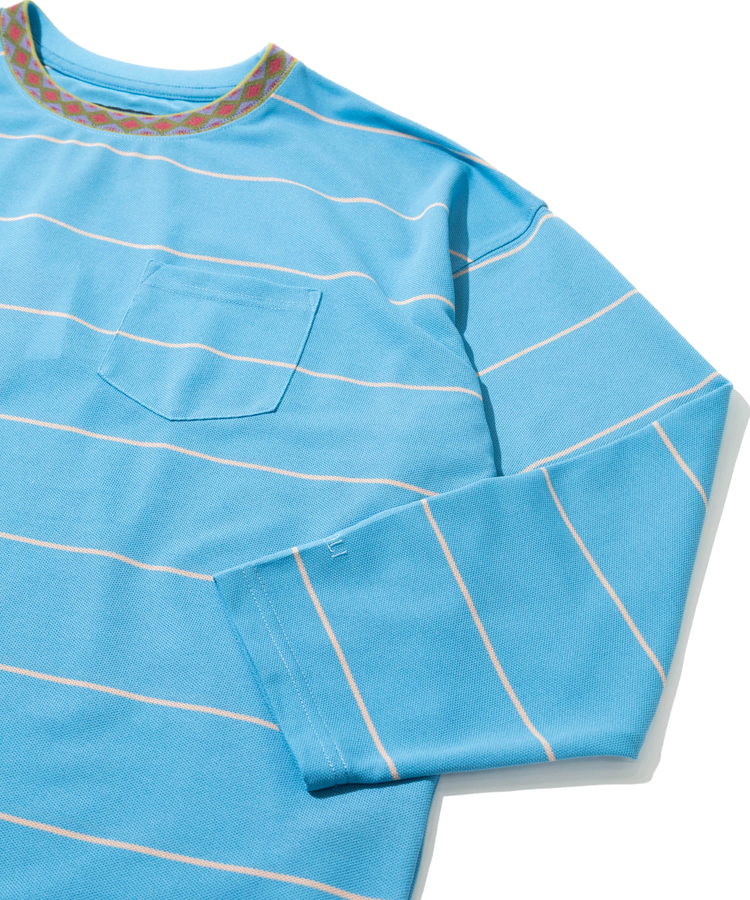 go slow caravan(ゴースローキャラバン) |NANGA/ナンガ RINGER COLLAR PANEL L/S TEE (MENS)