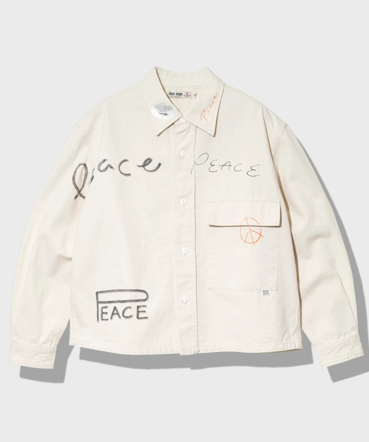 go slow caravan(ゴースローキャラバン) |【GSC別注】FREE RAGE/フリーレイジ 10oz DENIM CPOシャツ - Hand Paint ver - (MENS)