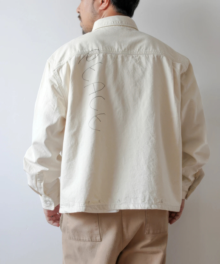 go slow caravan(ゴースローキャラバン) |【GSC別注】FREE RAGE/フリーレイジ 10oz DENIM CPOシャツ - Hand Paint ver - (MENS)