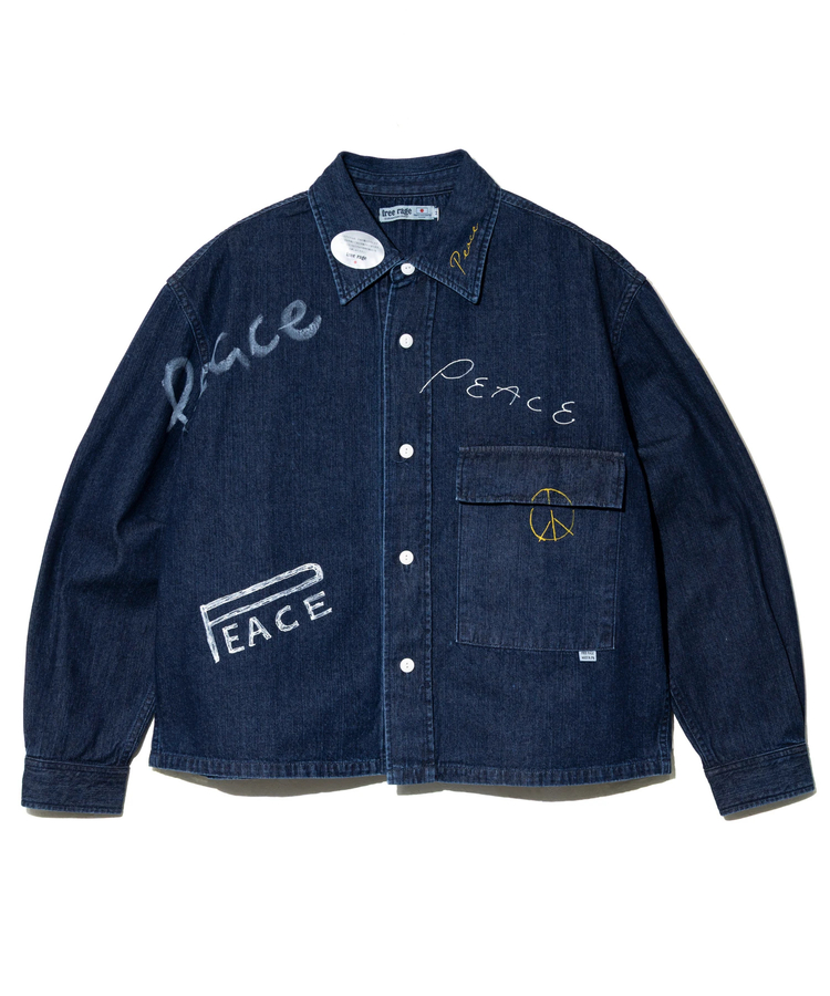 go slow caravan(ゴースローキャラバン) |【GSC別注】FREE RAGE/フリーレイジ 10oz DENIM CPOシャツ - Hand Paint ver - (MENS)