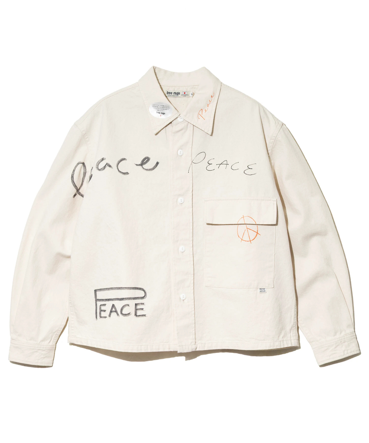go slow caravan(ゴースローキャラバン) |【GSC別注】FREE RAGE/フリーレイジ 10oz DENIM CPOシャツ - Hand Paint ver - (MENS)