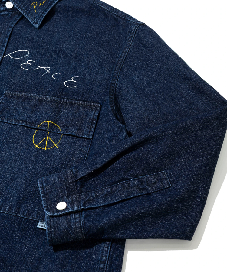 go slow caravan(ゴースローキャラバン) |【GSC別注】FREE RAGE/フリーレイジ 10oz DENIM CPOシャツ - Hand Paint ver - (MENS)
