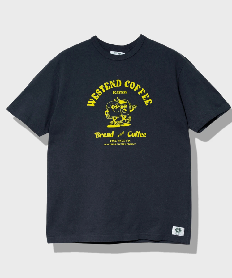 go slow caravan(ゴースローキャラバン) |FREE RAGE/フリーレイジ WESTEND COFFEE ROASTERS Tシャツ 《Bread and Coffee》(MENS)