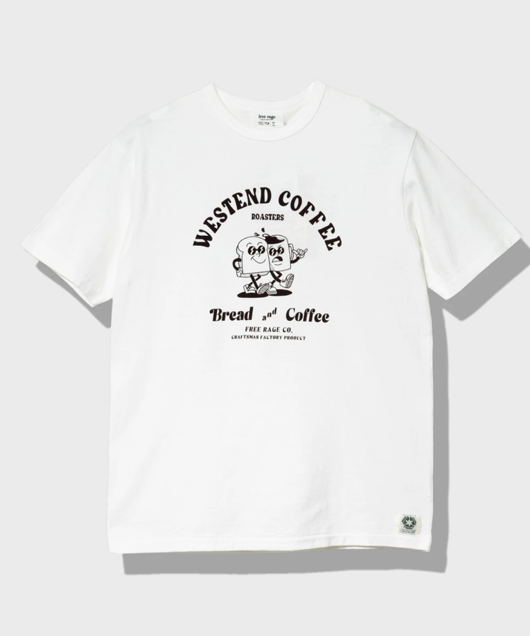 go slow caravan(ゴースローキャラバン) |FREE RAGE/フリーレイジ WESTEND COFFEE ROASTERS Tシャツ 《Bread and Coffee》(MENS)