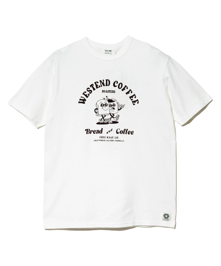go slow caravan(ゴースローキャラバン) |FREE RAGE/フリーレイジ WESTEND COFFEE ROASTERS Tシャツ 《Bread and Coffee》(MENS)