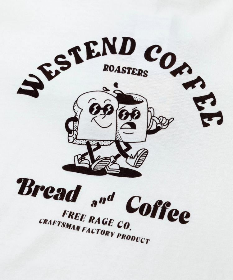 go slow caravan(ゴースローキャラバン) |FREE RAGE/フリーレイジ WESTEND COFFEE ROASTERS Tシャツ 《Bread and Coffee》(MENS)