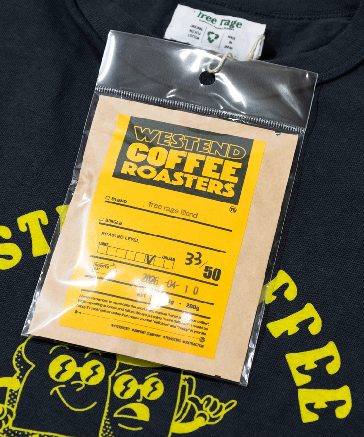 go slow caravan(ゴースローキャラバン) |FREE RAGE/フリーレイジ WESTEND COFFEE ROASTERS Tシャツ 《Bread and Coffee》(MENS)