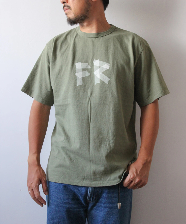 go slow caravan(ゴースローキャラバン) |FREE RAGE/フリーレイジ リサイクルコットンTシャツ 《TAPE PEACE LOGO》(MENS)