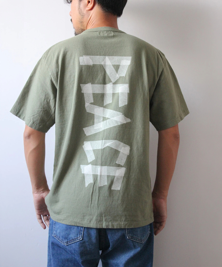 go slow caravan(ゴースローキャラバン) |FREE RAGE/フリーレイジ リサイクルコットンTシャツ 《TAPE PEACE LOGO》(MENS)