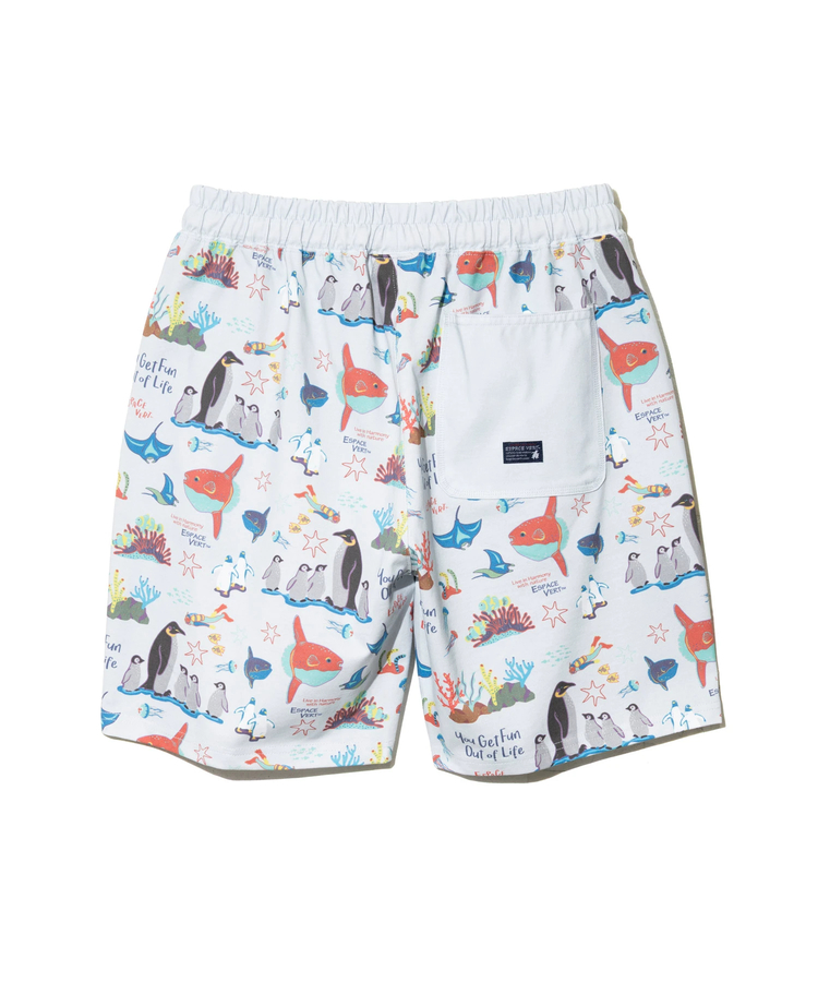 go slow caravan(ゴースローキャラバン) |【GSC別注】ESPACE VERT/エスパスヴェール 吸水速乾 海洋生物 総柄ショーツ (MENS)