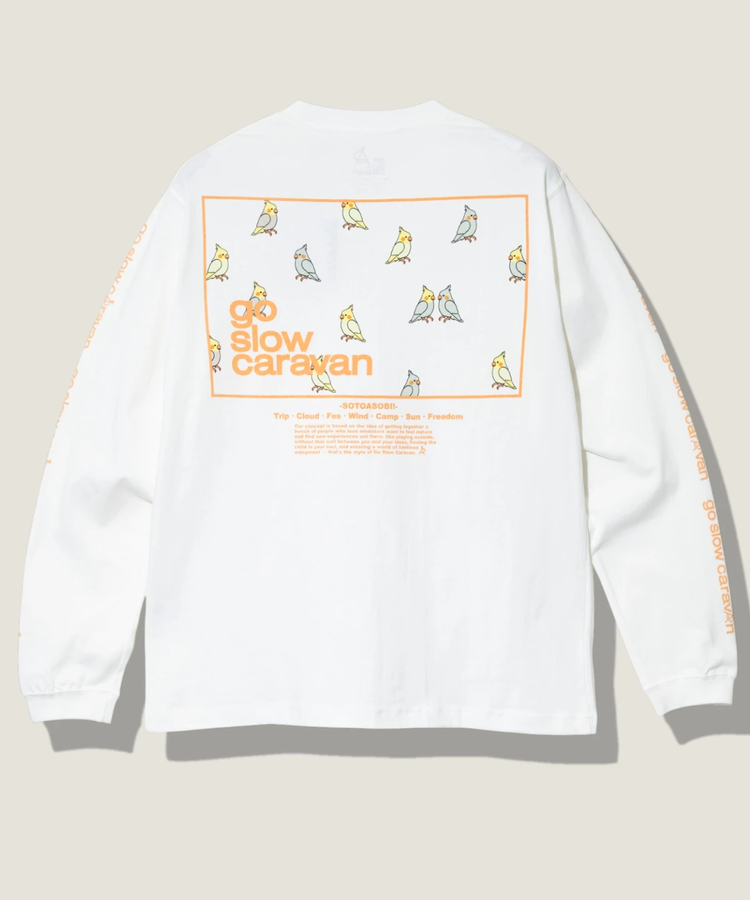 go slow caravan(ゴースローキャラバン) |USA/C スクエアLOGOバックプリント ロングスリーブTEE (MENS)