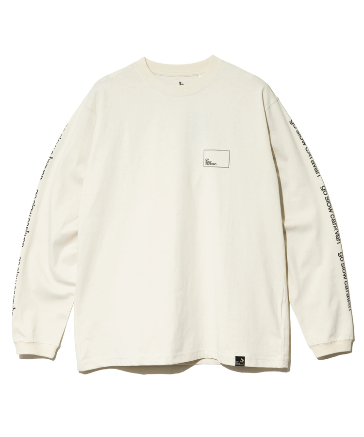 go slow caravan(ゴースローキャラバン) |USA/C スクエアLOGOバックプリント ロングスリーブTEE (MENS)
