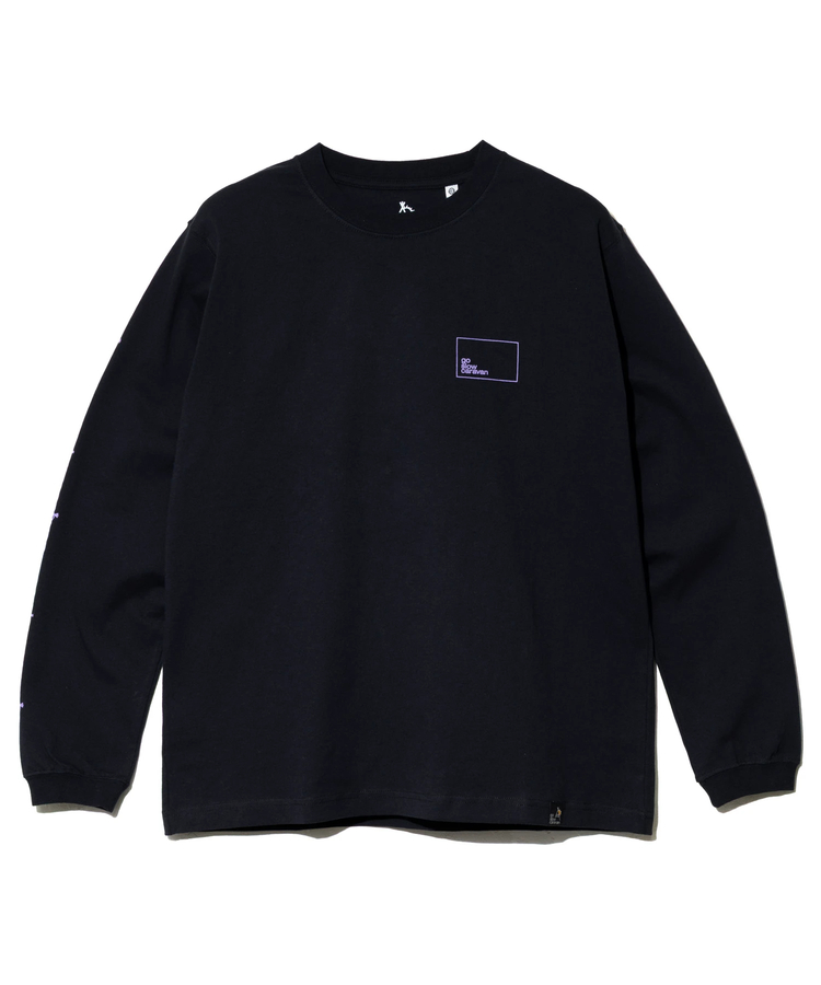 go slow caravan(ゴースローキャラバン) |USA/C スクエアLOGOバックプリント ロングスリーブTEE (MENS)