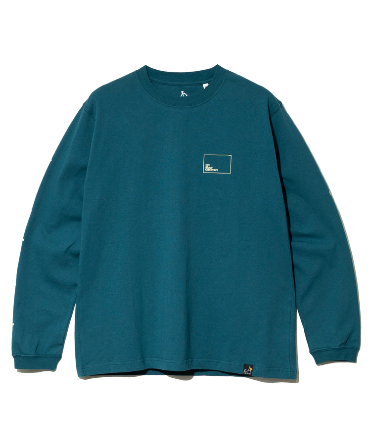 go slow caravan(ゴースローキャラバン) |USA/C スクエアLOGOバックプリント ロングスリーブTEE (MENS)