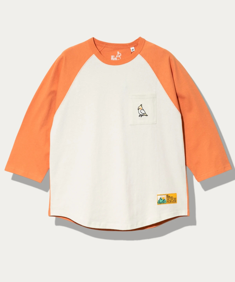 go slow caravan(ゴースローキャラバン) |USA/C 色々PKT刺繍 8分袖 BB TEE (MENS)