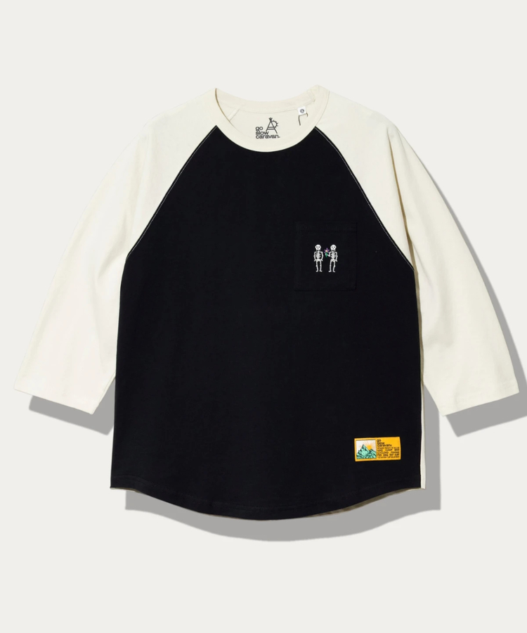 go slow caravan(ゴースローキャラバン) |USA/C 色々PKT刺繍 8分袖 BB TEE (MENS)