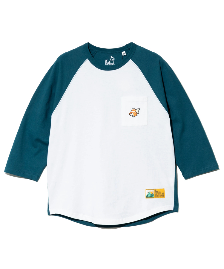 go slow caravan(ゴースローキャラバン) |USA/C 色々PKT刺繍 8分袖 BB TEE (MENS)