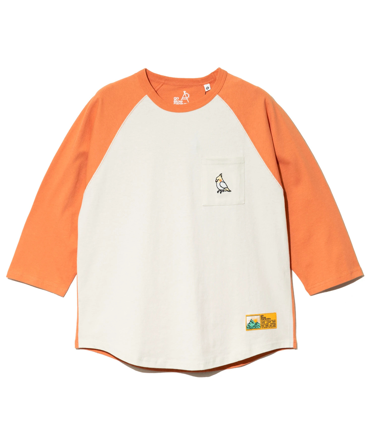 go slow caravan(ゴースローキャラバン) |USA/C 色々PKT刺繍 8分袖 BB TEE (MENS)