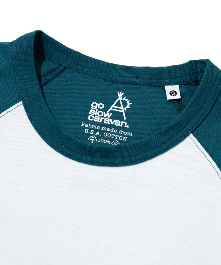 go slow caravan(ゴースローキャラバン) |USA/C 色々PKT刺繍 8分袖 BB TEE (MENS)