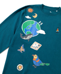 go slow caravan(ゴースローキャラバン) |USA/C gsc planet ロングスリーブ TEE (MENS/WOMENS)