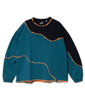 go slow caravan(ゴースローキャラバン) |USA/C CRAZY カットオフ歪み切替ロングスリーブ TEE (MENS)