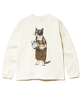 go slow caravan(ゴースローキャラバン) |超ヘビーUSA/C バリスタ猫 ロングスリーブ TEE (MENS/WOMENS)