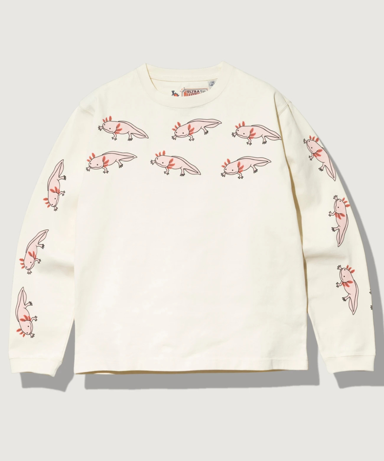 go slow caravan(ゴースローキャラバン) |超ヘビーUSA/C ウーパールーパ ロングスリーブ TEE (MENS/WOMENS)