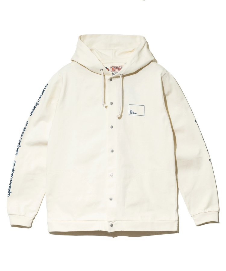 go slow caravan(ゴースローキャラバン) |超ヘビーUSA/C スクエアLOGO BP スナップボタン フーディー (MENS/WOMENS)