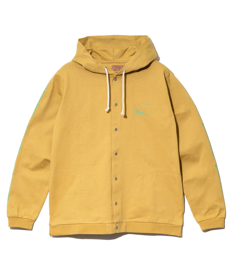 go slow caravan(ゴースローキャラバン) |超ヘビーUSA/C スクエアLOGO BP スナップボタン フーディー (MENS/WOMENS)