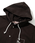 go slow caravan(ゴースローキャラバン) |超ヘビーUSA/C スクエアLOGO BP スナップボタン フーディー (MENS/WOMENS)