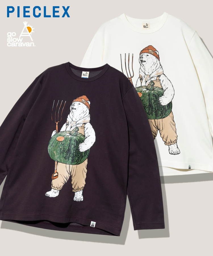 go slow caravan(ゴースローキャラバン) |PIECLEX スムース ファーマークマ ロングスリーブ TEE (MENS)