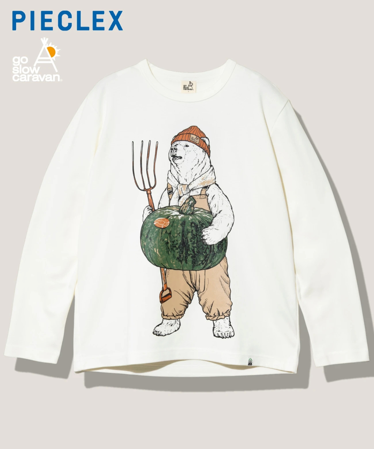 go slow caravan(ゴースローキャラバン) |PIECLEX スムース ファーマークマ ロングスリーブ TEE (MENS)