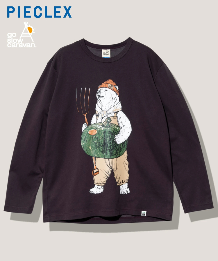 go slow caravan(ゴースローキャラバン) |PIECLEX スムース ファーマークマ ロングスリーブ TEE (MENS)