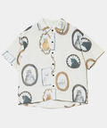 go slow caravan(ゴースローキャラバン) |Revo./レヴォ ヴィンテージキャットプリント SSシャツ (MENS)