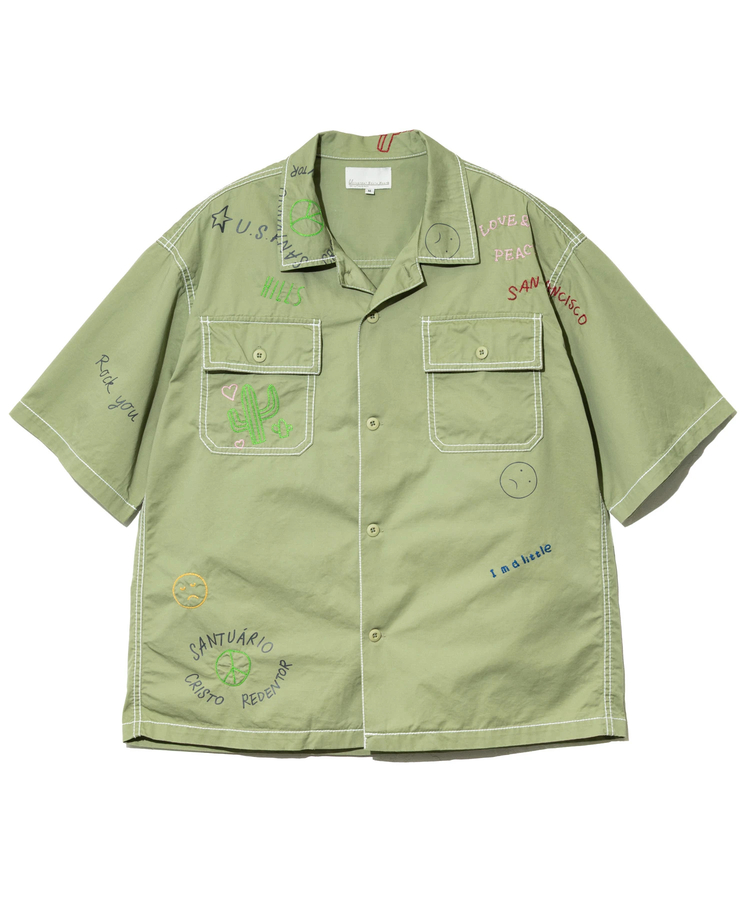 go slow caravan(ゴースローキャラバン) |Universal Style Wear/ユニバーサルスタイルウェア RAKUGAKI fatig shirt (MENS)