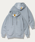 go slow caravan(ゴースローキャラバン) |空紡糸裏毛 フードLOGO刺繍 ZIPパーカー (MENS/WOMENS)