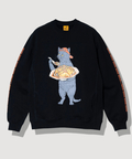 go slow caravan(ゴースローキャラバン) |空紡糸裏毛 天津飯猫 アクティブパターンプルオーバー (MENS/WOMENS)