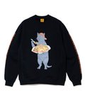 go slow caravan(ゴースローキャラバン) |空紡糸裏毛 天津飯猫 アクティブパターンプルオーバー (MENS/WOMENS)