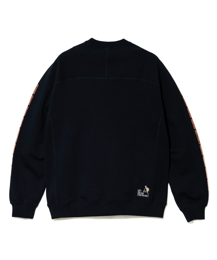go slow caravan(ゴースローキャラバン) |空紡糸裏毛 天津飯猫 アクティブパターンプルオーバー (MENS/WOMENS)