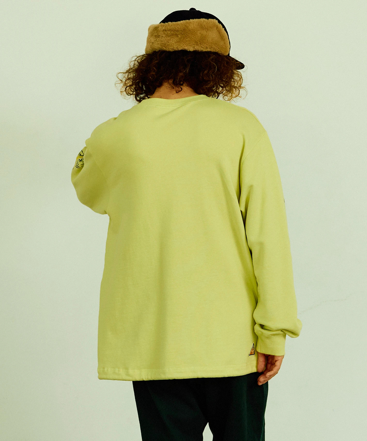 go slow caravan(ゴースローキャラバン) |空紡糸裏毛 猫と麦酒 ヘムスピンドルクルースウェット (MENS/WOMENS)