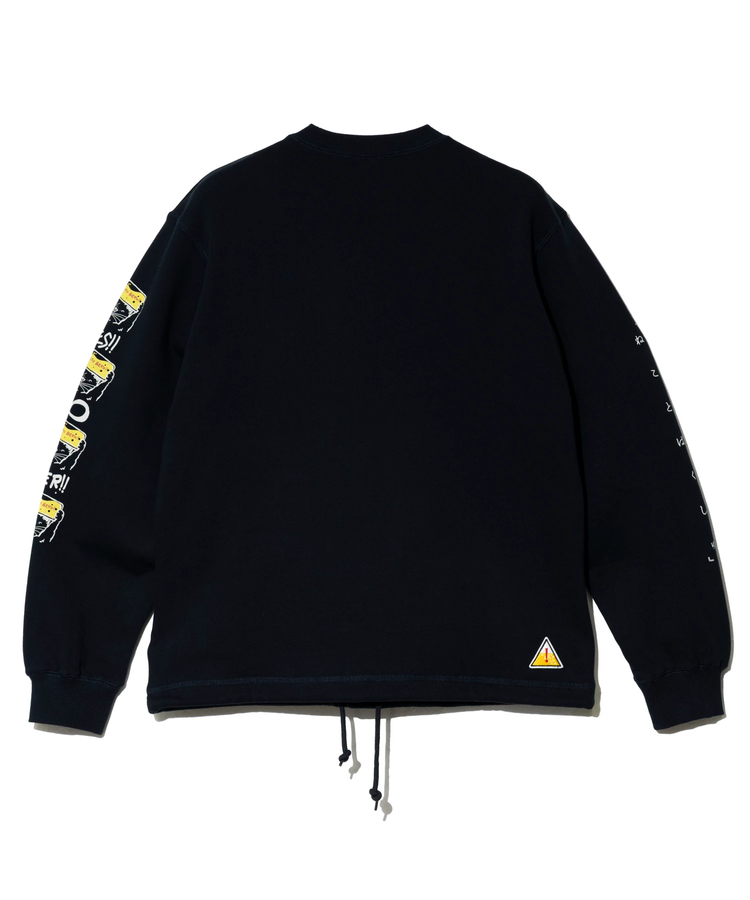 go slow caravan(ゴースローキャラバン) |空紡糸裏毛 猫と麦酒 ヘムスピンドルクルースウェット (MENS/WOMENS)