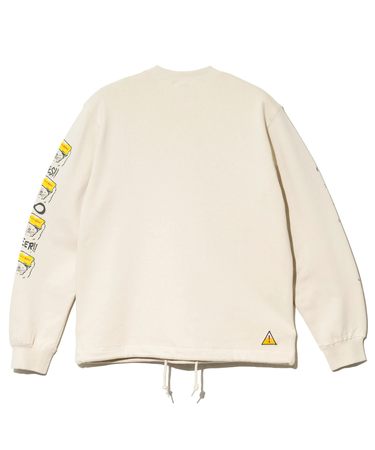 go slow caravan(ゴースローキャラバン) |空紡糸裏毛 猫と麦酒 ヘムスピンドルクルースウェット (MENS/WOMENS)
