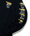 go slow caravan(ゴースローキャラバン) |空紡糸裏毛 猫と麦酒 ヘムスピンドルクルースウェット (MENS/WOMENS)