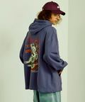 go slow caravan(ゴースローキャラバン) |空紡糸裏毛 猫と麦酒ヘムスピンドル BOX フーディー (MENS/WOMENS)